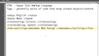 Web Design Basics: Intro to HTML