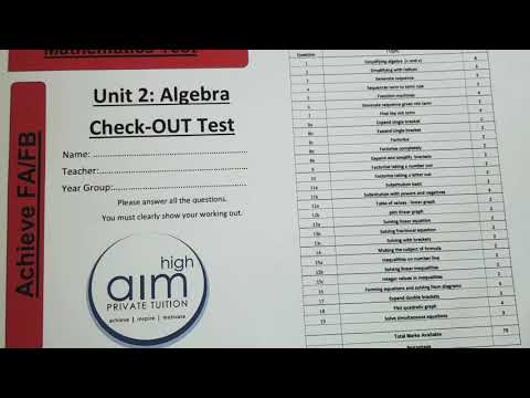FA/FB Check-Out exam paper solutions (Algebra)