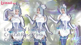 League of legends Crystal Rose Zyra Cosplay Costumes Video Display