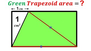 Can you find area of the Green shaded Trapezoid? | (Rectangle) | #math #maths | #geometry