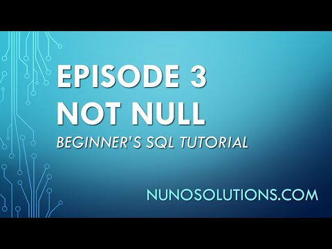 SQL Server - Required Columns using "NOT NULL" (Episode 3)