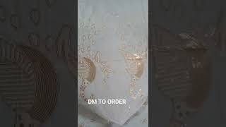 white pure linen sequence work shirt 2.5 mtr...morni motif very traditional  dupatta 2.5 mtr bottom