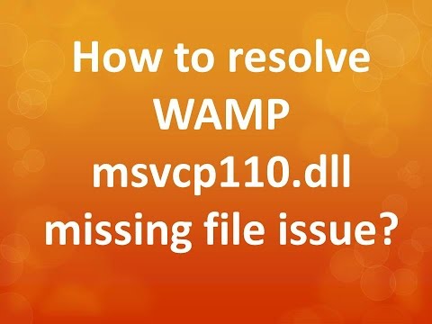 How to Fix MSVCP110.dll Missing Error.