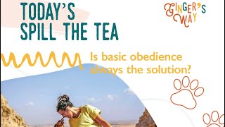 Spill The Tea: Is Basic Obedience always the solution?