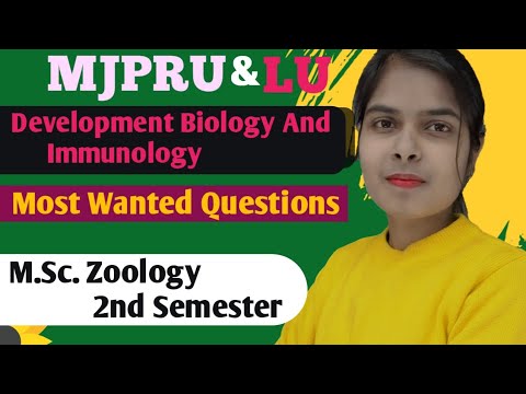 M.Sc. Zoology 2nd Semester || Developmental Biology & Immunology || Important questions | MJPRU & LU