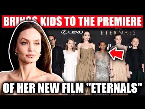 Angelina Jolie Brings Her Kids to Premiere of Eternals