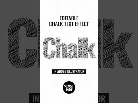 How to create editable chalk text effect logo in Adobe Illustrator #graphicdesign
