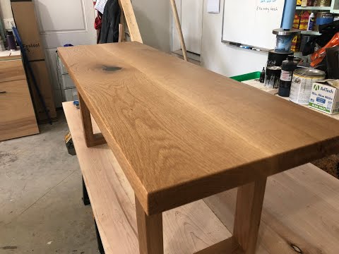 Modern White Oak Bench Time Lapse Build | Woodworking