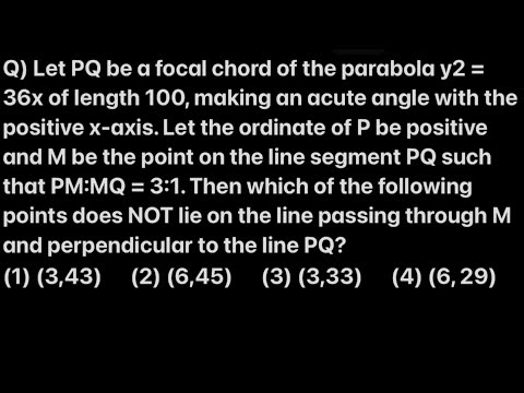 #PARABOLA || #pyq2023 || #conics #focalchord ||#subscribe