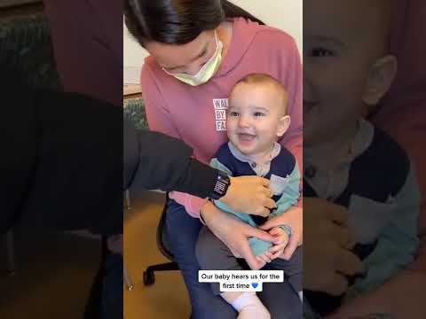 Baby hears for the first time 🥺🥺