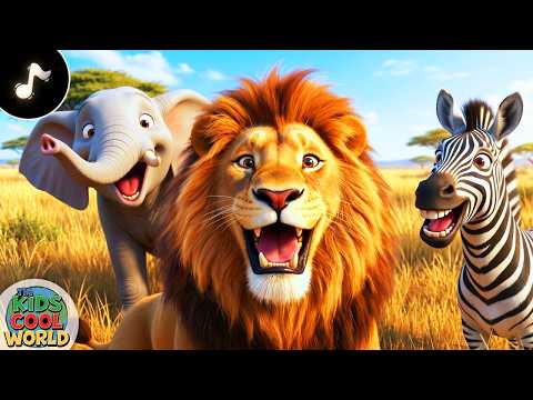 Animal Song | SAFARI Animal Sounds (Fun Kids Learning Song) 🦁🐘🦓🎶
