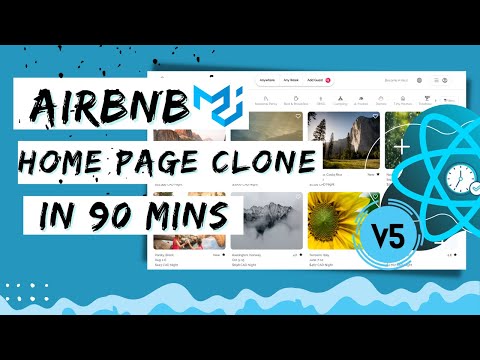 React Material UI V5 Project | 🔥  Airbnb Home page Clone in 90 mins 🚀
