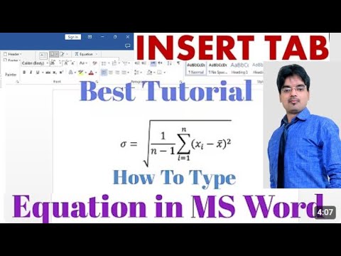 Equation in MS word in hindi |how to insert equation in MS word | equation in ms word 2019