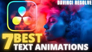 7 EASY Text Animations in Davinci Resolve Free | Tutorial