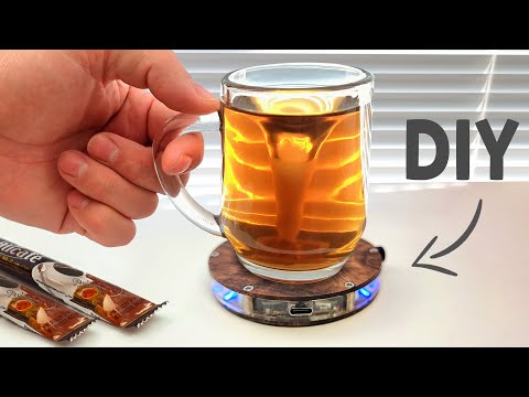 DIY Self Stirring Coffee Device - How to make a tiny portable magnetic stirrer Works with Any Cup