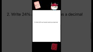 Fractions, decimals, and percentages ￼#revision #maths #mathsrevision #exam#mathematics #gcse #fyp