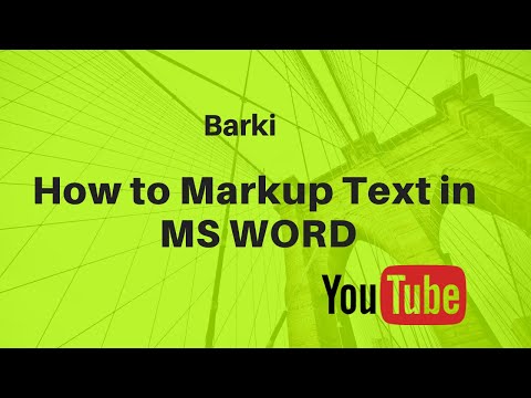 How to Markup or Un-markup Text in MS Word /Urdu & Hindi