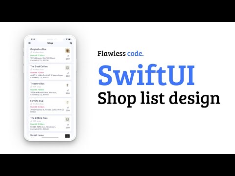 Shops list design SwiftUI | Flawless code | SwiftUI