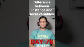 Difference between instance and local variables. #java #interview #interviewtips