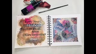Inspired By Challenge Week 22- Beginnings, An Art Journal Process