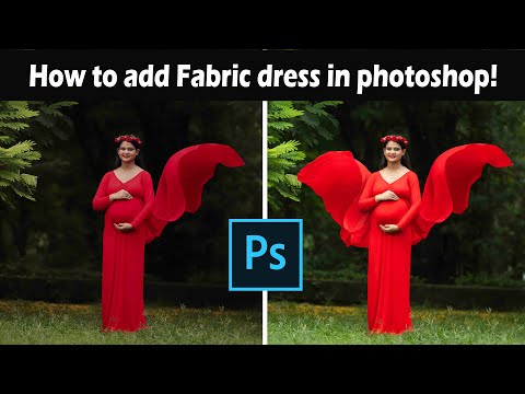 How to add Fabric dress of Maternity Shoot in  photoshop!