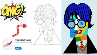 Puzzles image design on mobile full tutorial on procreate