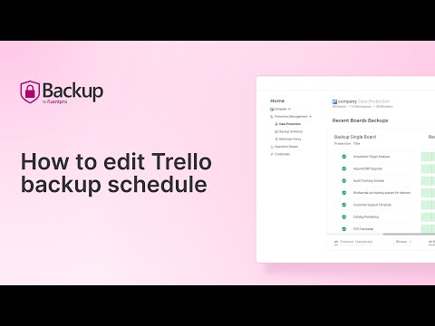 How to edit Trello backup schedule | FluentPro Backup