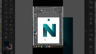 Letter shape N logo | Adobe illustrator | Logo design in illustrator #shorts #logo