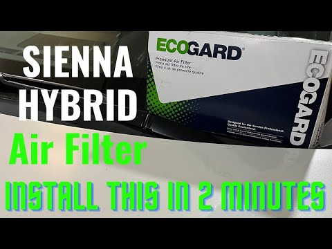 2021 Sienna Hybrid Engine Air Filter Change