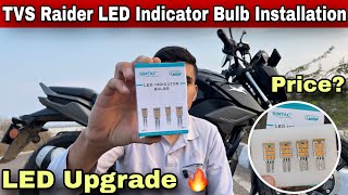 TVS Raider LED Indicator Bulb Installation | Simtac LED Bulb Review