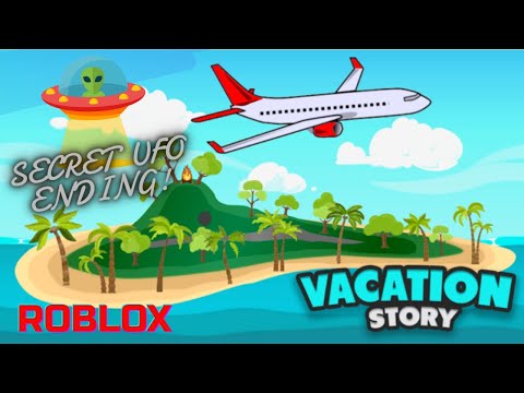 Vacation ✈️ (Story) | SECRET ENDING! [UFO Ending] | Roblox gameplay.