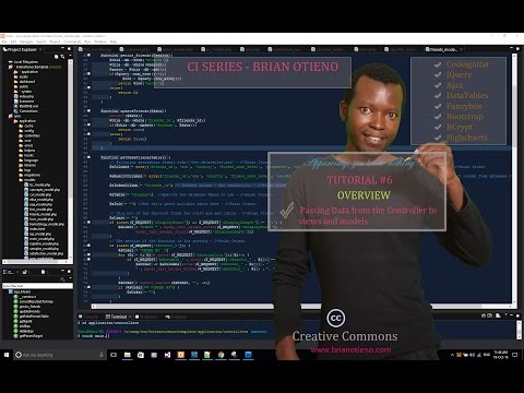 CI Series, Tutorial #6 : Passing Data From the Controller to Views and Models  - Brian Otieno