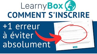 Learnybox : comment s'inscrire ? (+1 erreur. à éviter)