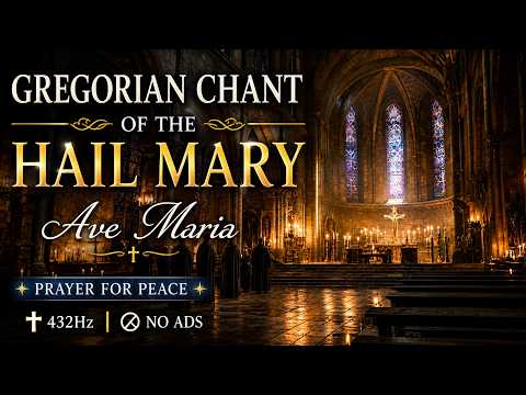 Gregorian Chant of the Hail Mary ✝️ Ave Maria Prayer for Peace | 432Hz / No Ads