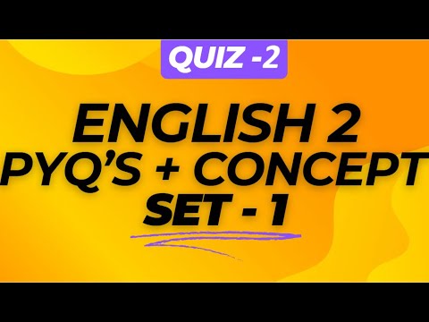 QUIZ 2 | ENGLISH 2 | PYQ's + CONCEPT , SET - 1|#onlinedegree #bsdatascience #iitmadras