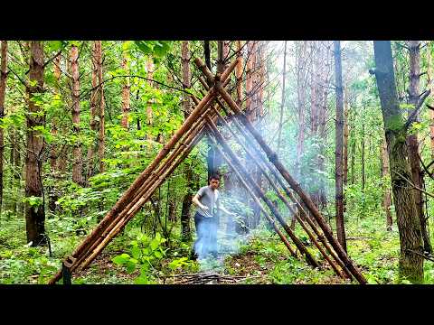 Bushcraft Viking HOUSE, Solo Bulding, Construction Shelter