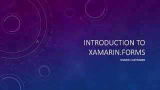 Introduction to Xamarin Forms