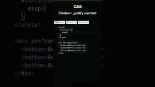 CSS flexbox justify content | #shorts