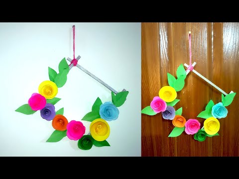Wall Hanging Flower Decoration Ideas - Easy DIY - Paper Craft - Home Décor