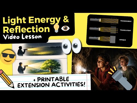 Light Energy & Reflection for Kids! (Transparent, Translucent, Opaque) NGSS 4-PS4-2 💡👁️