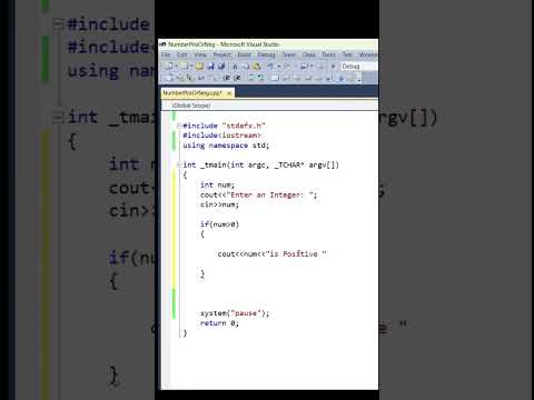 C++ Program to check whether Number is Positive or Negative|C++ Tutorial|If-else #coding #cplus#code