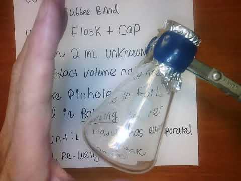 General Chemistry Lab: Molar Mass of a Volatile Liquid
