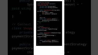 strategy design pattern in Java #shorts #java #programming #designpatterns