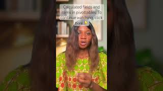 Calculated fields and Items in Excel. #exceltips #exceldataanalytics #analyticstools