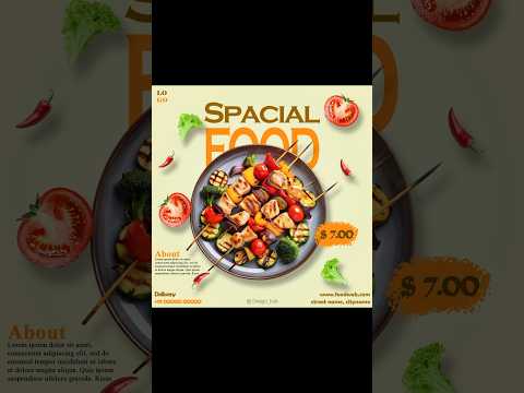 Food social media post design in photoshop 2025 | #poster #graphicdesign #advertising #photoshop
