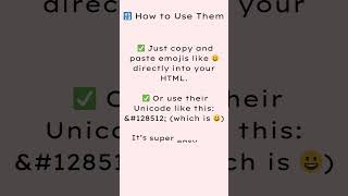 What Are HTML Emojis? #html #coding #pythonanddjangofullstackwebdeveloper