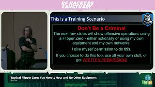 DEFCON 33 RF Village Tactical Flipper Zero: You Have 1 Hour and No Other Equipment