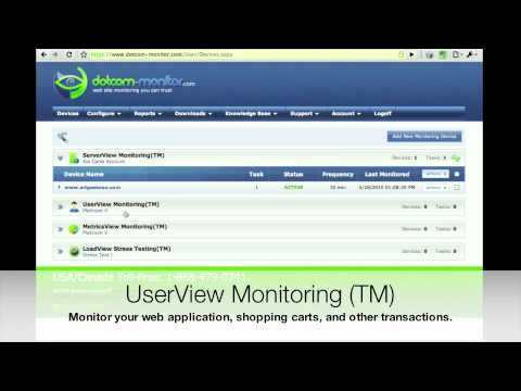 Website Monitoring by Dotcom-Monitor: Monitoring Devices Overview