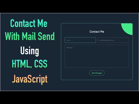 Create a Responsive & Attractive Contact Me Page with Mail Sending using JavaScript