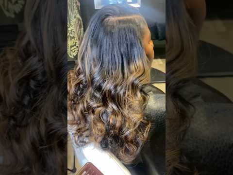 Sew-in hair appointment! The braid down was so neat !! #hair #hairappointment